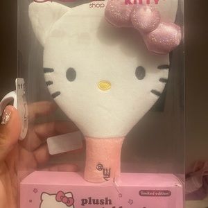 Hello kittty plush mirror with removable cover